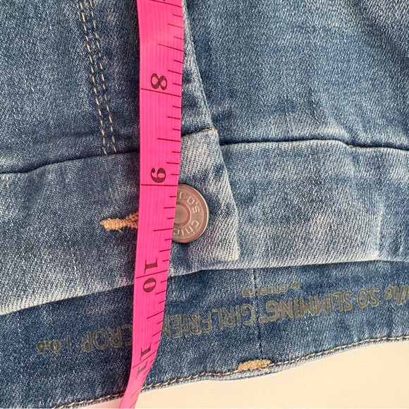 Chico’s Medium Wash Patchwork Jeans Size L - Picture 11 of 12